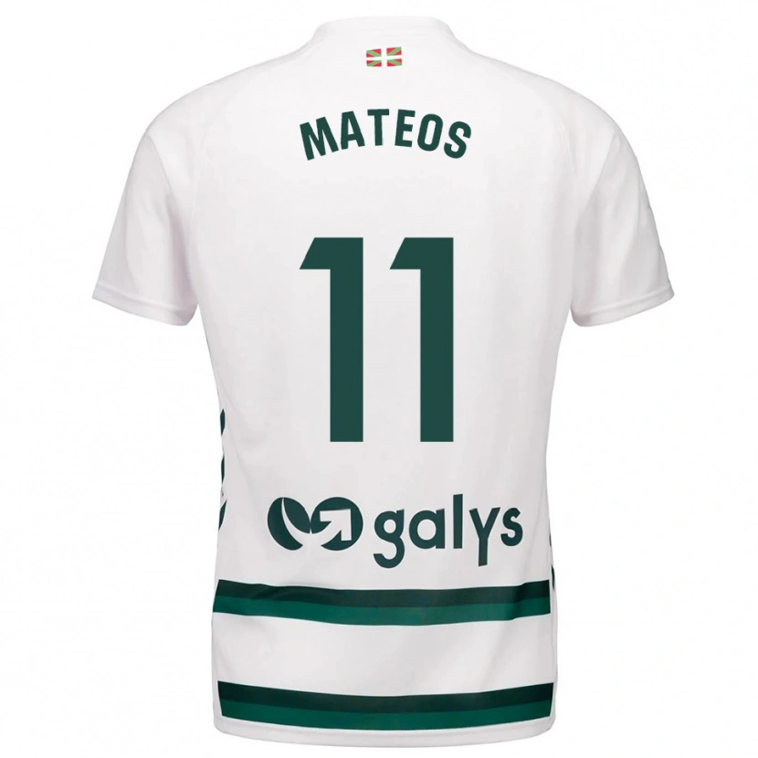 Danxen Dames Endika Mateos #11 Wit Groen Uitshirt Uittenue 2025/26 T-Shirt
