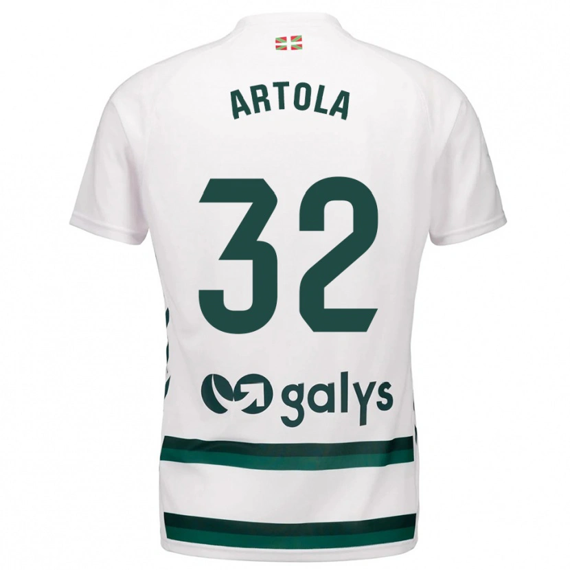 Danxen Dames Iurgi Artola #32 Wit Groen Uitshirt Uittenue 2025/26 T-Shirt