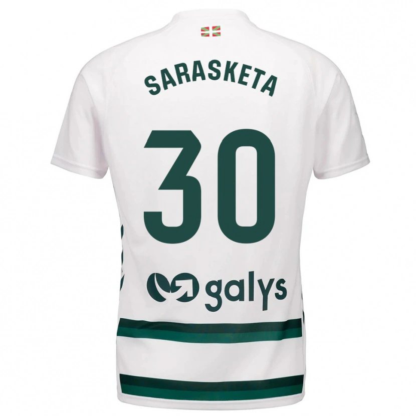 Danxen Dames Lucas Sarasketa #30 Wit Groen Uitshirt Uittenue 2025/26 T-Shirt