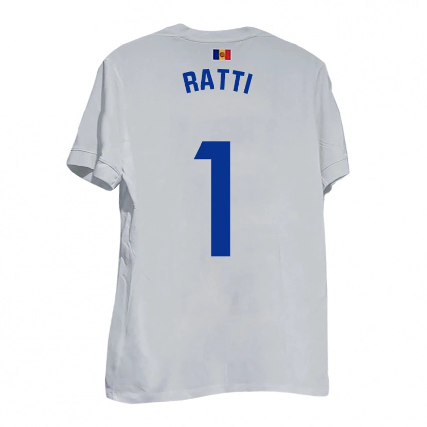 Danxen Dames Nico Ratti #1 Wit Blauw Geel Uitshirt Uittenue 2025/26 T-Shirt