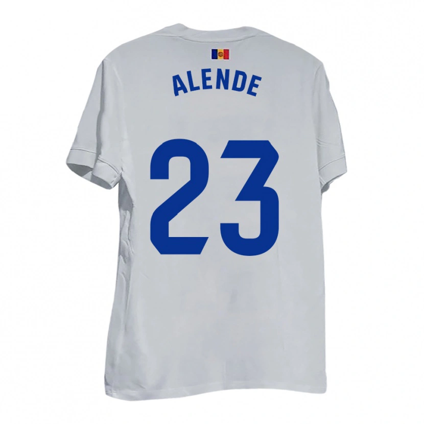 Danxen Dames Diego Alende #23 Wit Blauw Geel Uitshirt Uittenue 2025/26 T-Shirt