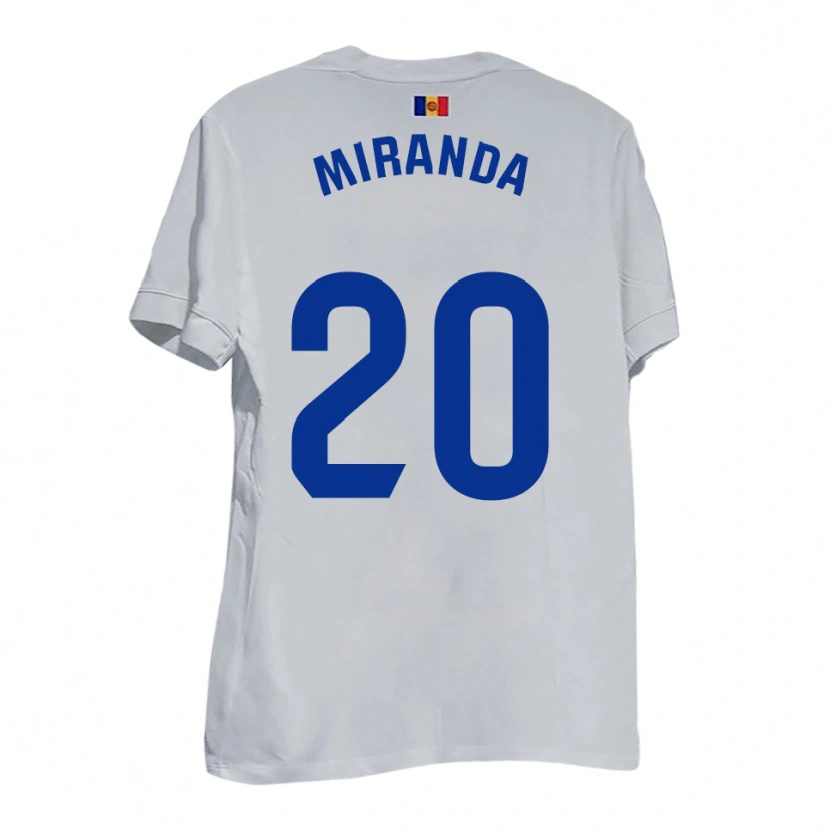Danxen Dames Pau Miranda #20 Wit Blauw Geel Uitshirt Uittenue 2025/26 T-Shirt