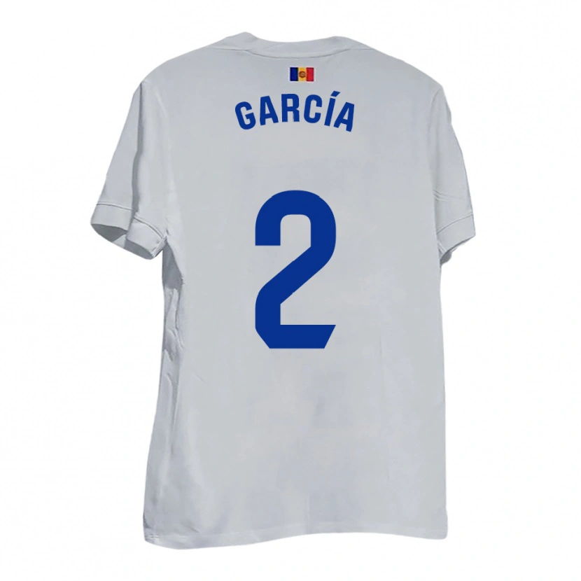 Danxen Dames Cerni García #2 Wit Blauw Geel Uitshirt Uittenue 2025/26 T-Shirt