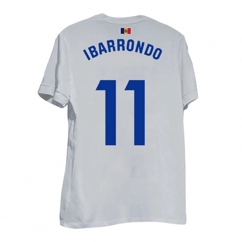 Danxen Dames Alejandro Ibarrondo #11 Wit Blauw Geel Uitshirt Uittenue 2025/26 T-Shirt