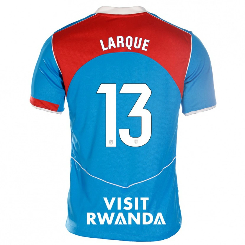 Danxen Dames Patricia Larqué #13 Blauw Wit Thuisshirt Derde Tenue 2025/26 T-Shirt