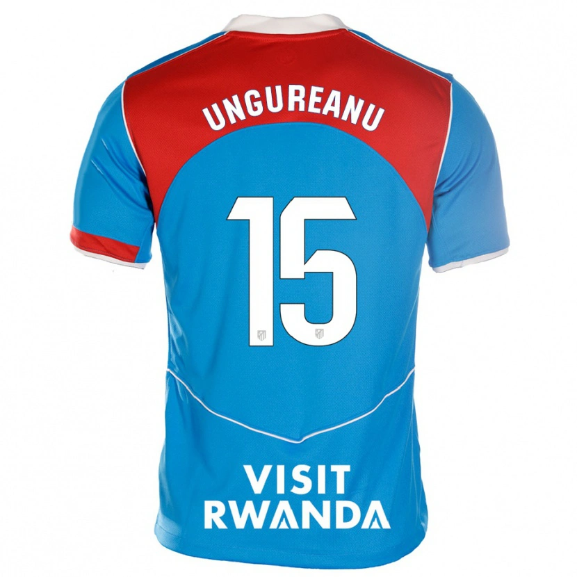 Danxen Dames Bogdan Ungureanu #15 Blauw Wit Thuisshirt Derde Tenue 2025/26 T-Shirt