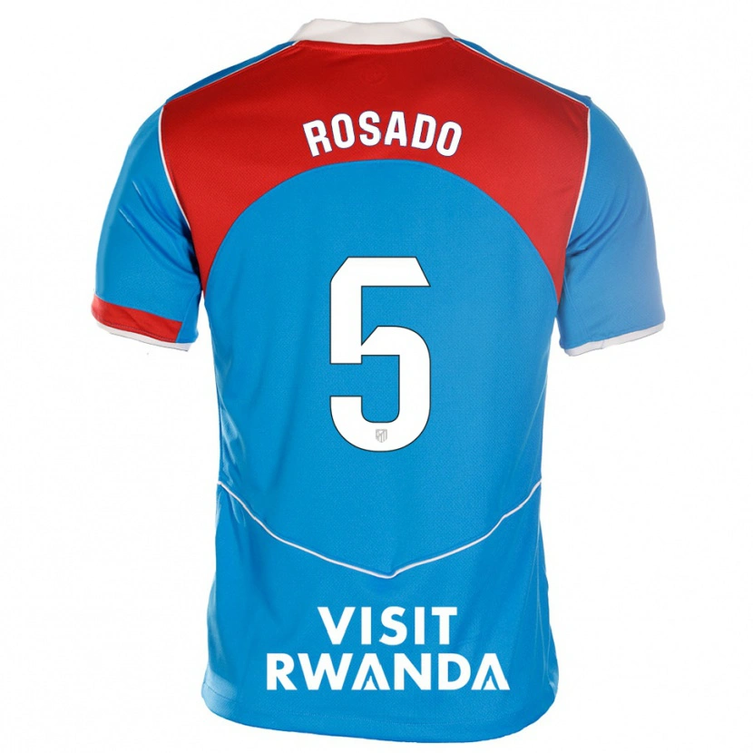 Danxen Dames Diego Rosado #5 Blauw Wit Thuisshirt Derde Tenue 2025/26 T-Shirt