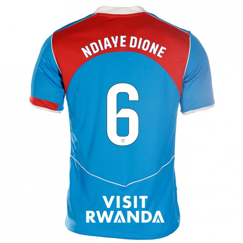 Danxen Dames Assane Ndiaye Dione #6 Blauw Wit Thuisshirt Derde Tenue 2025/26 T-Shirt