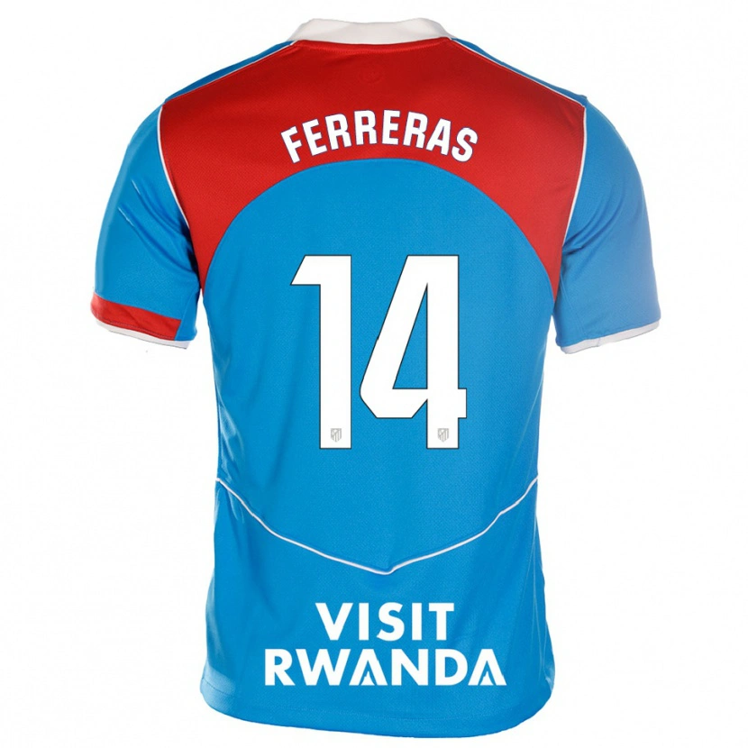 Danxen Dames Adrian Ferreras #14 Blauw Wit Thuisshirt Derde Tenue 2025/26 T-Shirt