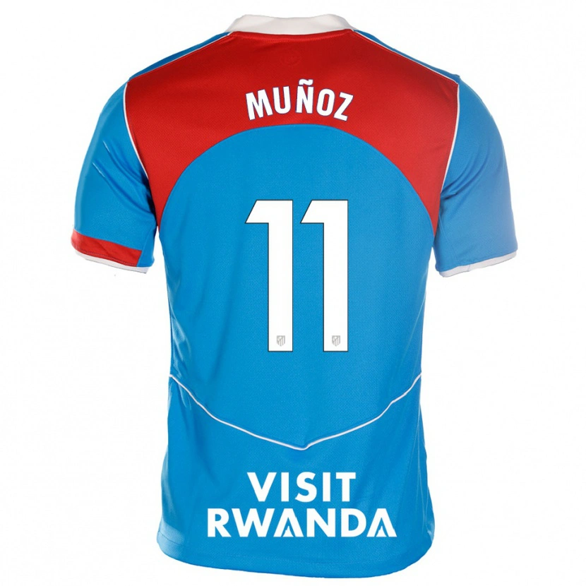 Danxen Dames Dani Muñoz #11 Blauw Wit Thuisshirt Derde Tenue 2025/26 T-Shirt
