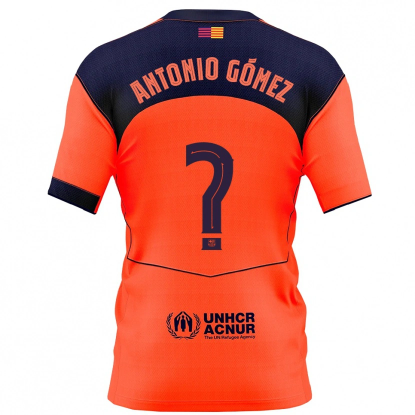 Danxen Dames Antonio Gómez #0 Oranje Marineblauw Thuisshirt Derde Tenue 2025/26 T-Shirt