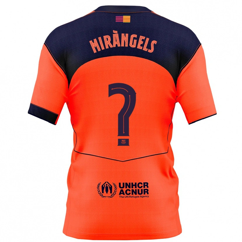 Danxen Dames Xavi Miràngels #0 Oranje Marineblauw Thuisshirt Derde Tenue 2025/26 T-Shirt