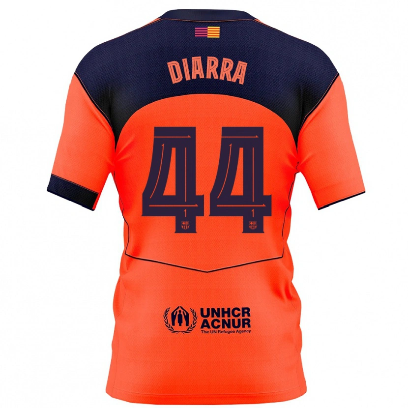 Danxen Dames Ibrahim Diarra #44 Oranje Marineblauw Thuisshirt Derde Tenue 2025/26 T-Shirt