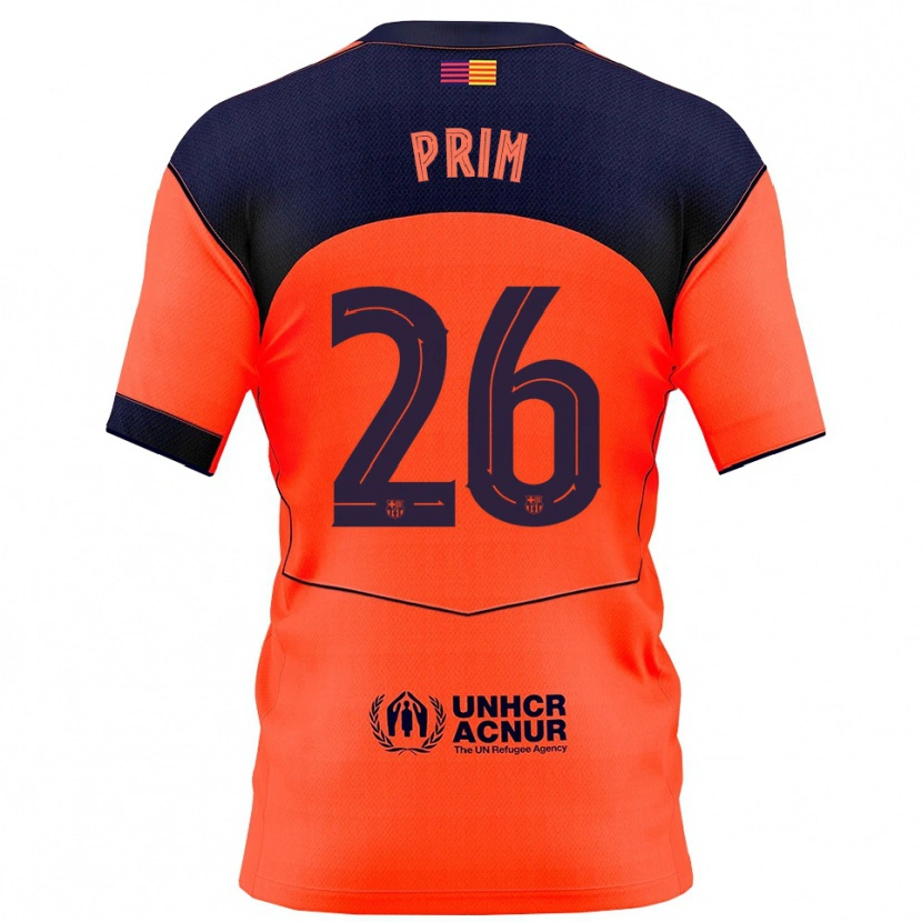 Danxen Dames Pau Prim #26 Oranje Marineblauw Thuisshirt Derde Tenue 2025/26 T-Shirt
