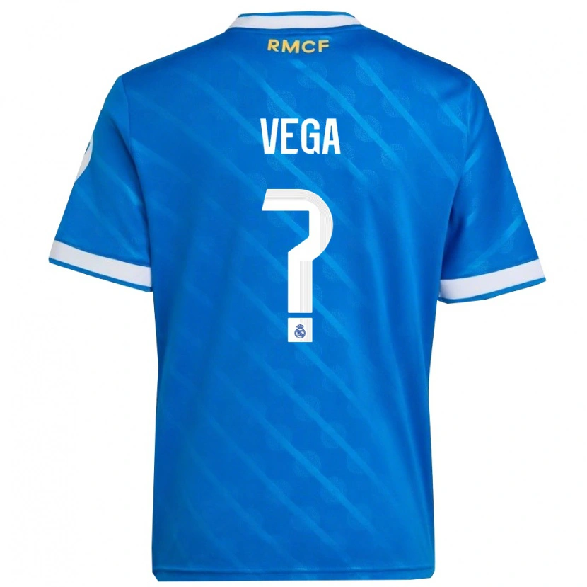 Danxen Dames Álvaro Vega #0 Blauw Wit Thuisshirt Derde Tenue 2025/26 T-Shirt