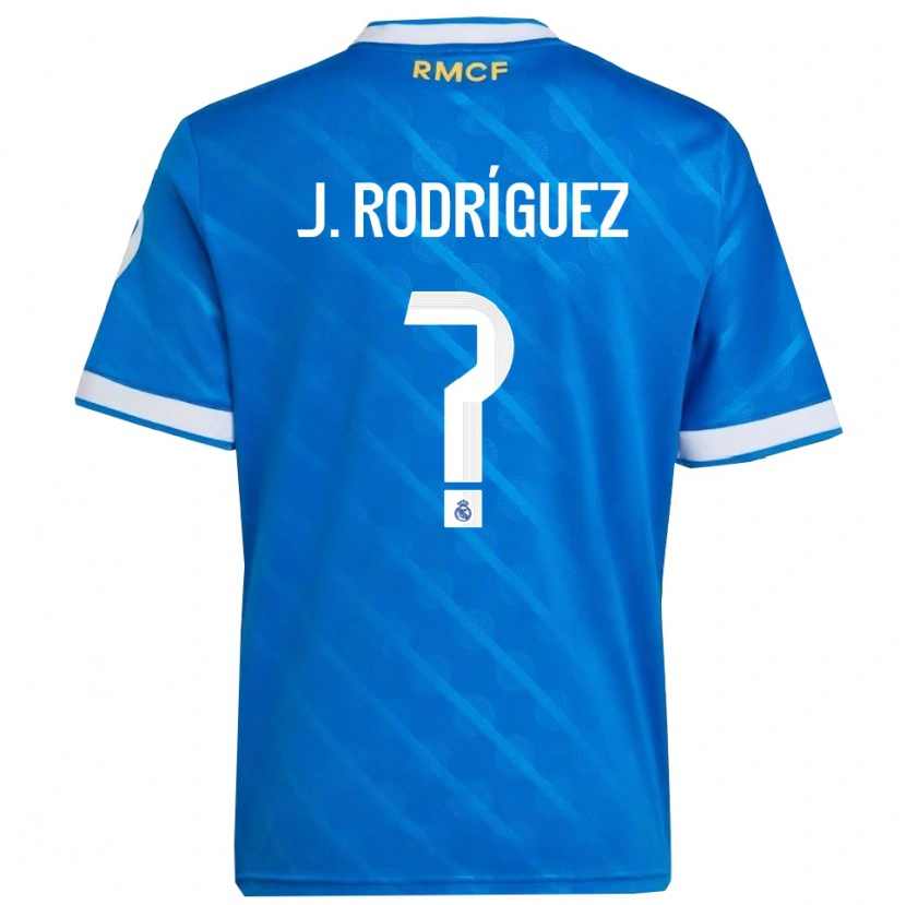 Danxen Dames Juan Rodríguez #0 Blauw Wit Thuisshirt Derde Tenue 2025/26 T-Shirt
