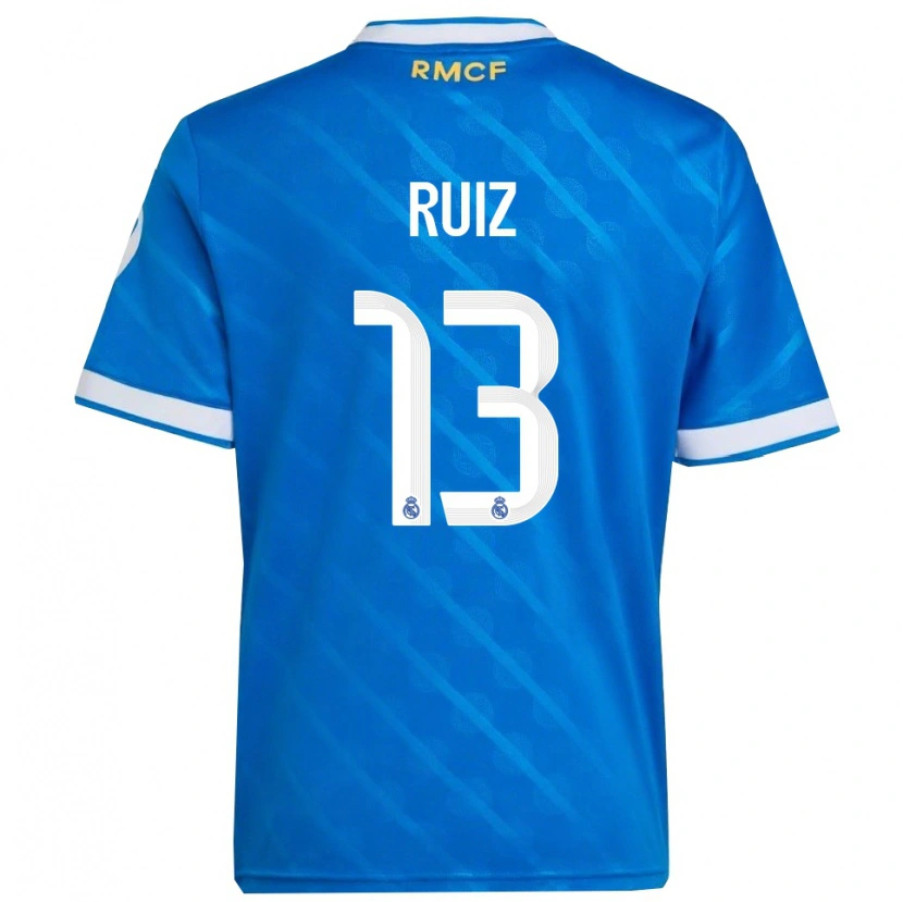 Danxen Dames Guillermo Ruiz #13 Blauw Wit Thuisshirt Derde Tenue 2025/26 T-Shirt