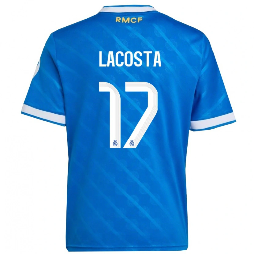 Danxen Dames Diego Lacosta #17 Blauw Wit Thuisshirt Derde Tenue 2025/26 T-Shirt