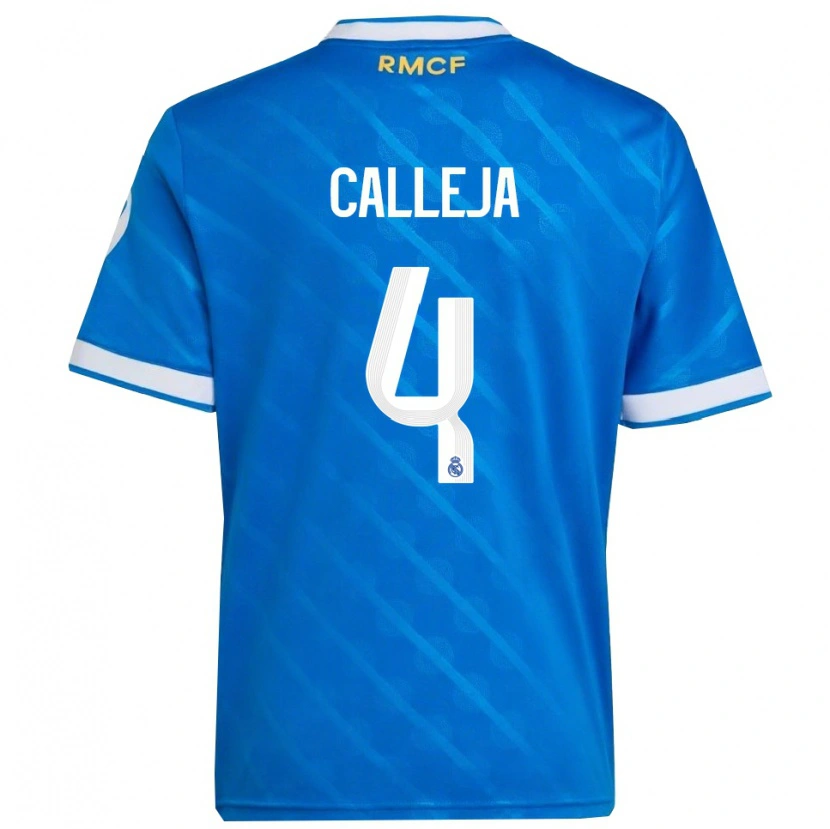 Danxen Dames Jaime Calleja #4 Blauw Wit Thuisshirt Derde Tenue 2025/26 T-Shirt