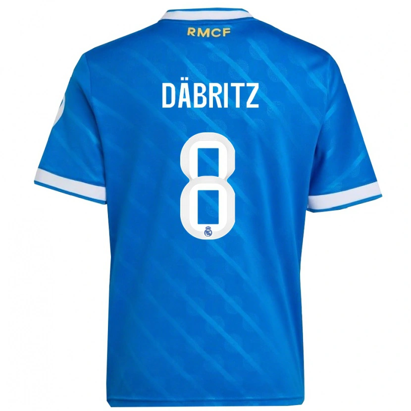 Danxen Dames Sara Däbritz #8 Blauw Wit Thuisshirt Derde Tenue 2025/26 T-Shirt