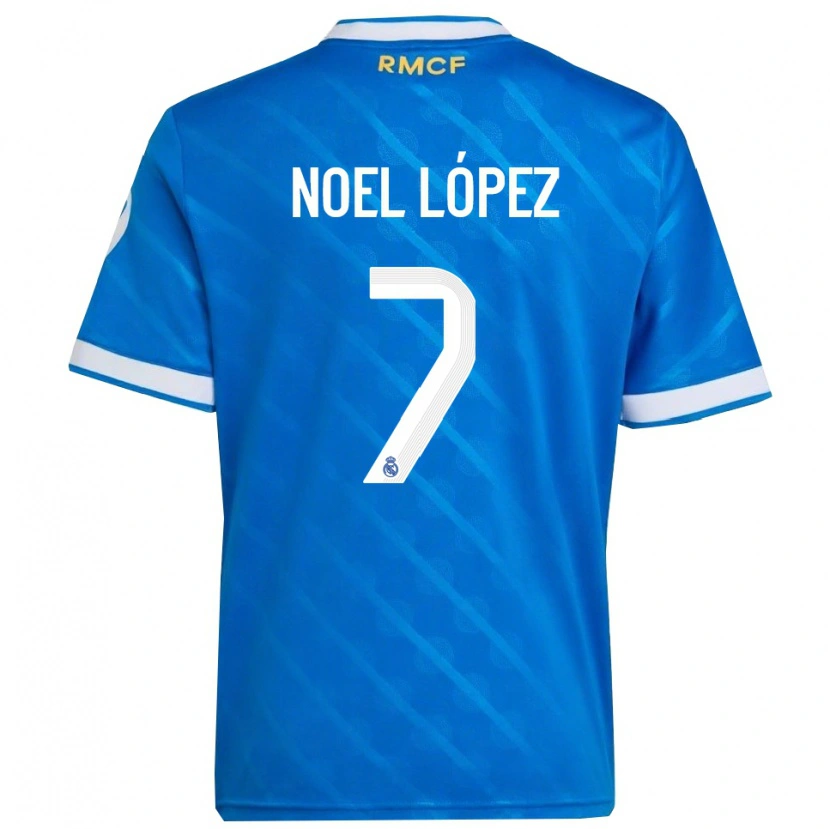 Danxen Dames Noel López #7 Blauw Wit Thuisshirt Derde Tenue 2025/26 T-Shirt