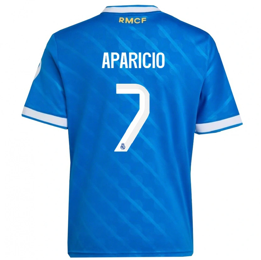 Danxen Dames Esteban Aparicio #7 Blauw Wit Thuisshirt Derde Tenue 2025/26 T-Shirt