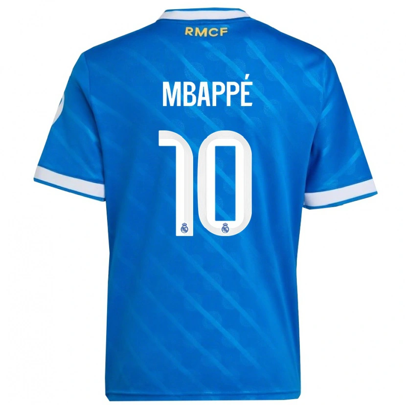 Danxen Dames Kylian Mbappé #10 Blauw Wit Thuisshirt Derde Tenue 2025/26 T-Shirt