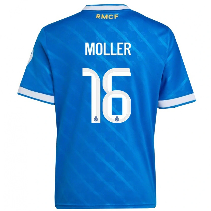 Danxen Dames Caroline Moller #16 Blauw Wit Thuisshirt Derde Tenue 2025/26 T-Shirt