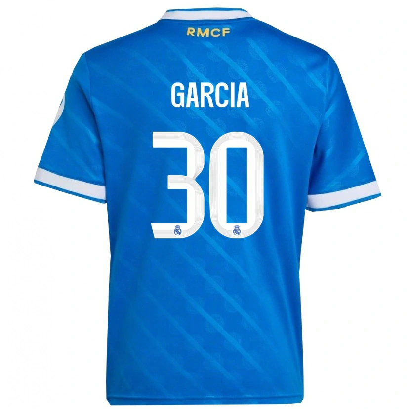Danxen Dames Gonzalo García #30 Blauw Wit Thuisshirt Derde Tenue 2025/26 T-Shirt