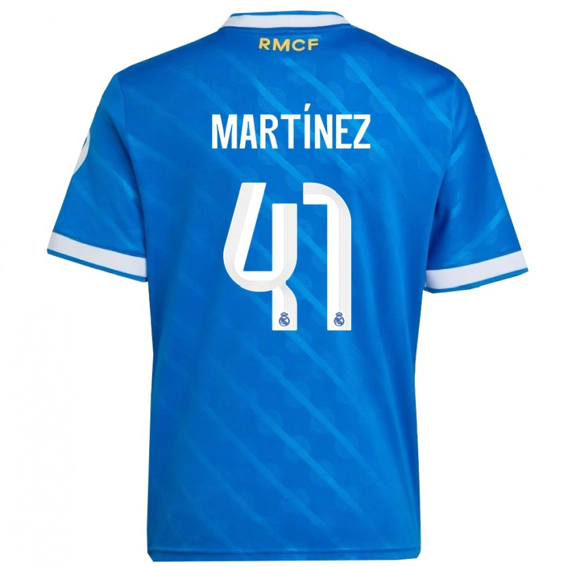 Danxen Dames Joan Martínez #41 Blauw Wit Thuisshirt Derde Tenue 2025/26 T-Shirt