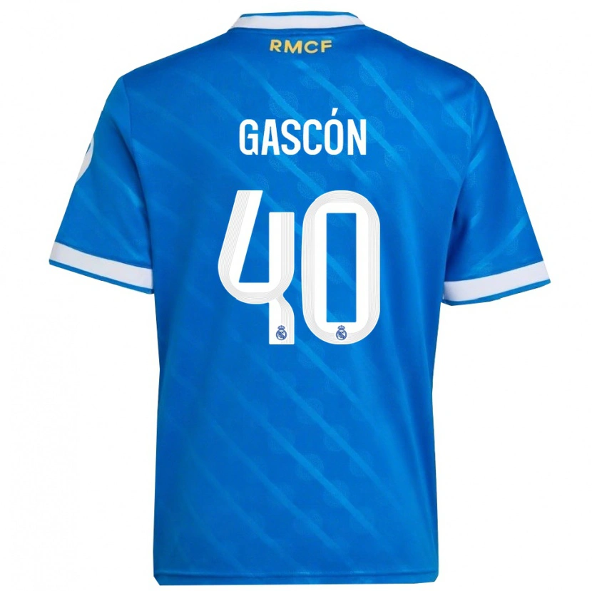 Danxen Dames Ignacio Gascón #40 Blauw Wit Thuisshirt Derde Tenue 2025/26 T-Shirt