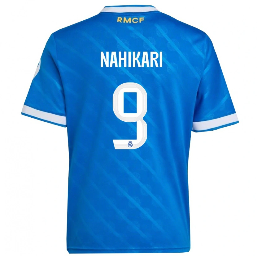 Danxen Dames Nahikari Garcia #9 Blauw Wit Thuisshirt Derde Tenue 2025/26 T-Shirt