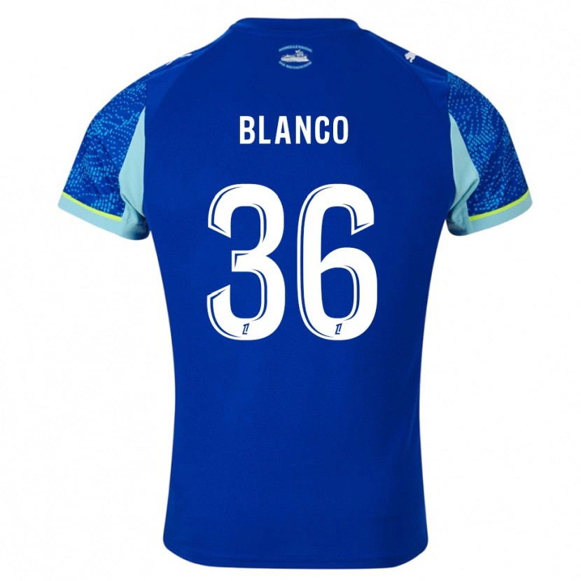 Danxen Dames Rubén Blanco #36 Hemelsblauw Wit Thuisshirt Derde Tenue 2025/26 T-Shirt