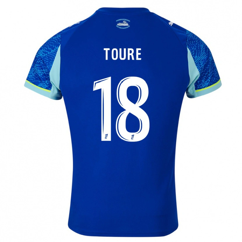 Danxen Dames Isaak Toure #18 Hemelsblauw Wit Thuisshirt Derde Tenue 2025/26 T-Shirt