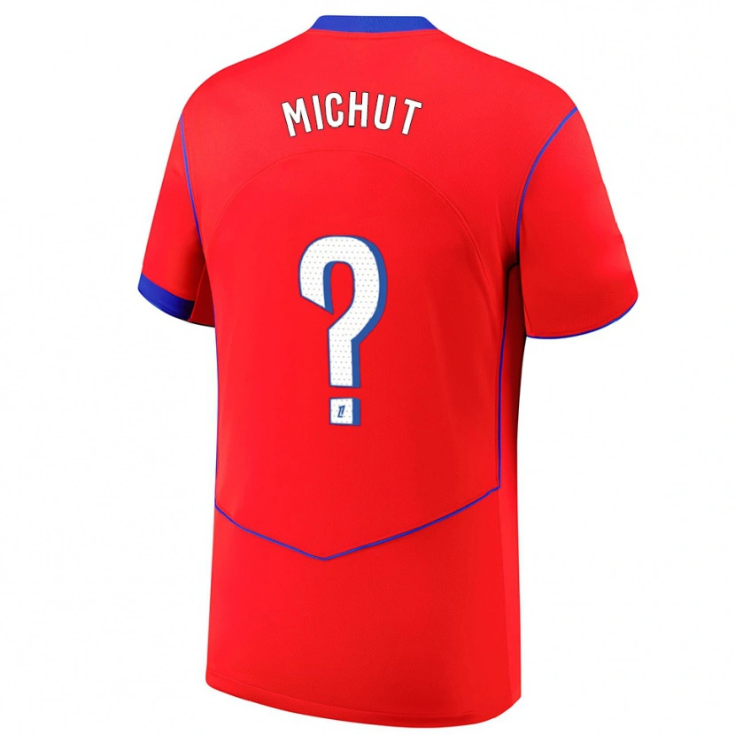 Danxen Dames Etienne Michut #0 Rood Blauw Wit Thuisshirt Derde Tenue 2025/26 T-Shirt
