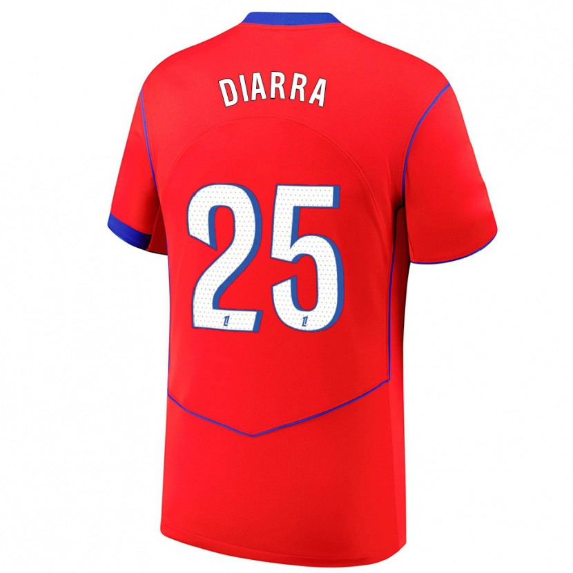 Danxen Dames Agueissa Diarra #25 Rood Blauw Wit Thuisshirt Derde Tenue 2025/26 T-Shirt