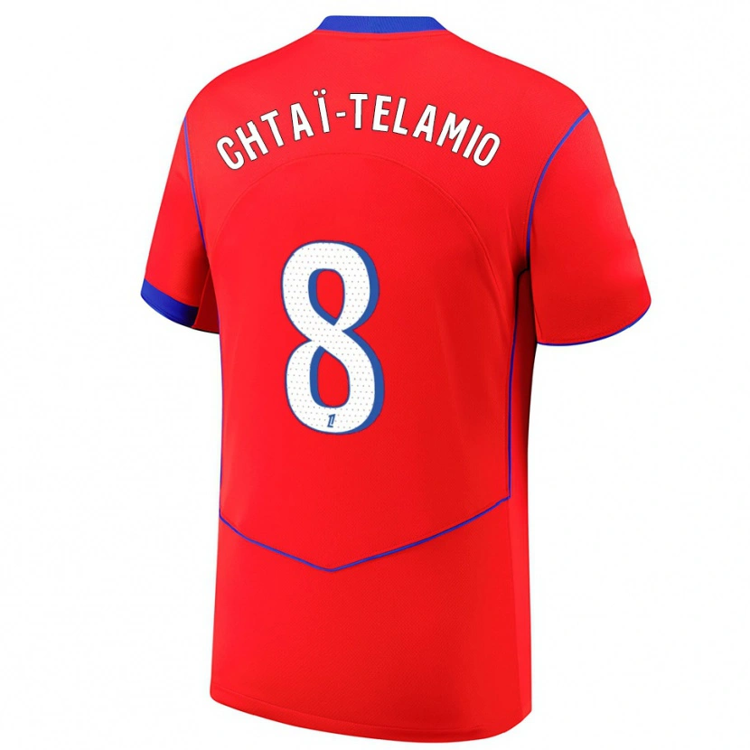 Danxen Dames Zayon Chtaï-Telamio #8 Rood Blauw Wit Thuisshirt Derde Tenue 2025/26 T-Shirt