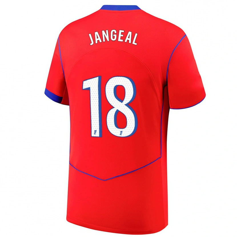 Danxen Dames Mathis Jangeal #18 Rood Blauw Wit Thuisshirt Derde Tenue 2025/26 T-Shirt