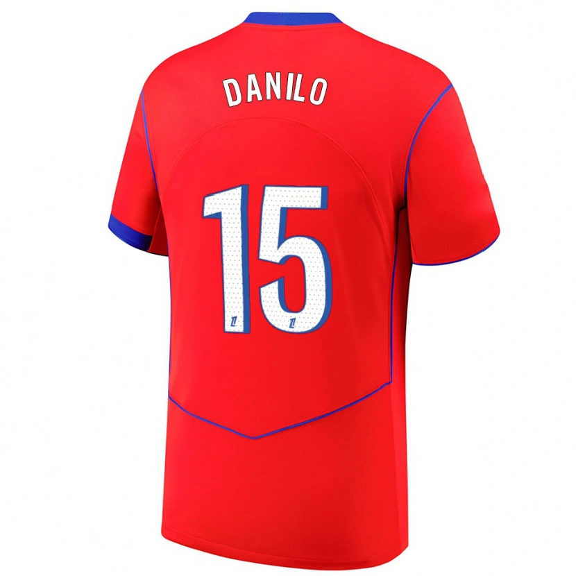 Danxen Dames Danilo Pereira #15 Rood Blauw Wit Thuisshirt Derde Tenue 2025/26 T-Shirt