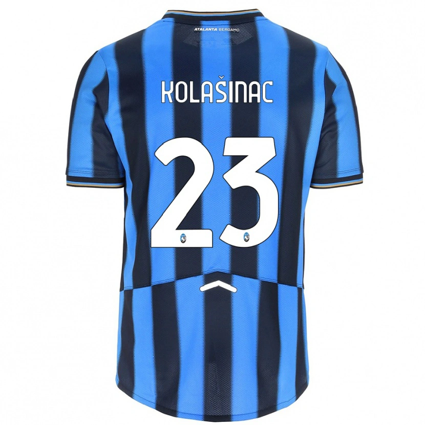 Danxen Kinderen Sead Kolasinac #23 Hemelblauw Zwart Thuisshirt Thuistenue 2025/26 T-Shirt