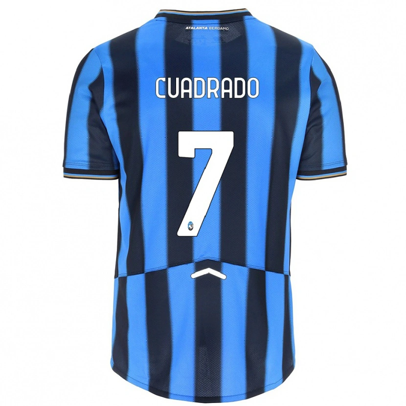 Danxen Kinderen Juan Cuadrado #7 Hemelblauw Zwart Thuisshirt Thuistenue 2025/26 T-Shirt