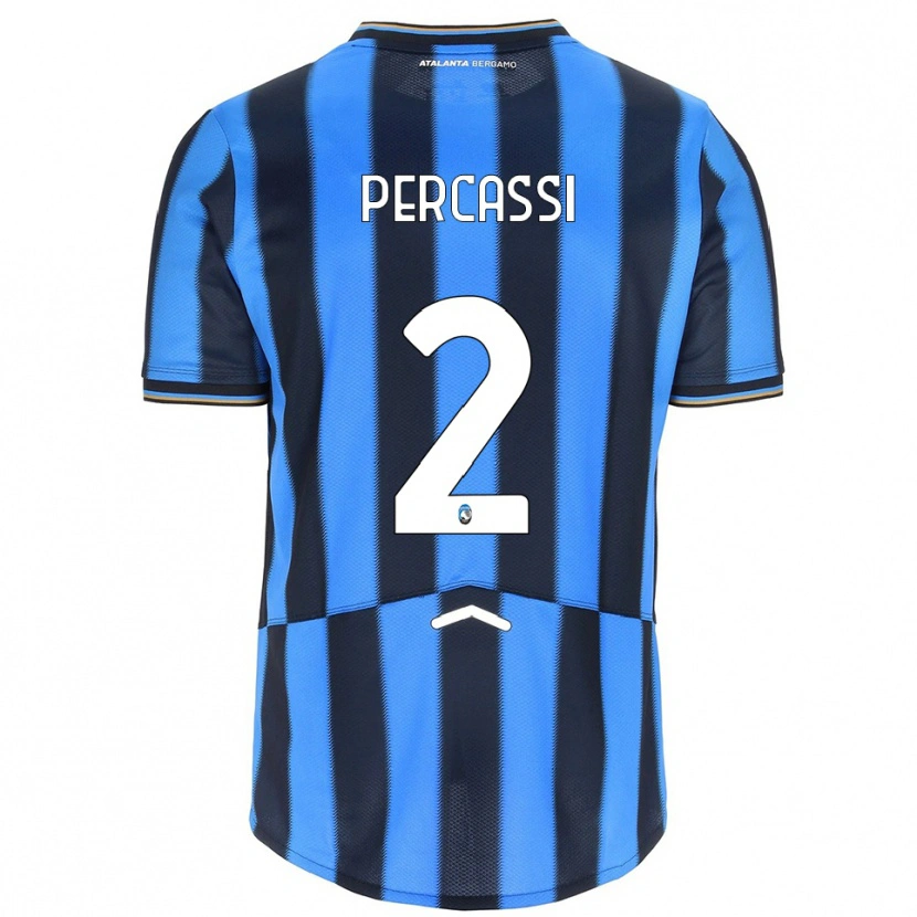 Danxen Kinderen Giovanni Percassi #2 Hemelblauw Zwart Thuisshirt Thuistenue 2025/26 T-Shirt