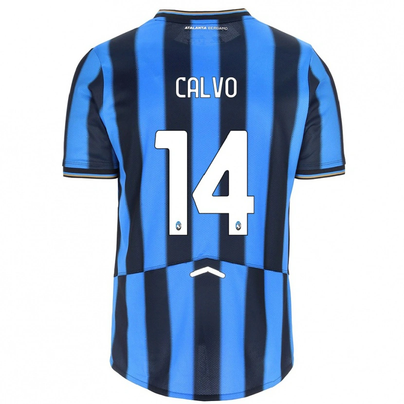 Danxen Kinderen Filippo Calvo #14 Hemelblauw Zwart Thuisshirt Thuistenue 2025/26 T-Shirt