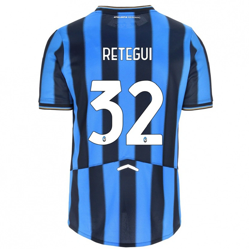 Danxen Kinderen Mateo Retegui #32 Hemelblauw Zwart Thuisshirt Thuistenue 2025/26 T-Shirt