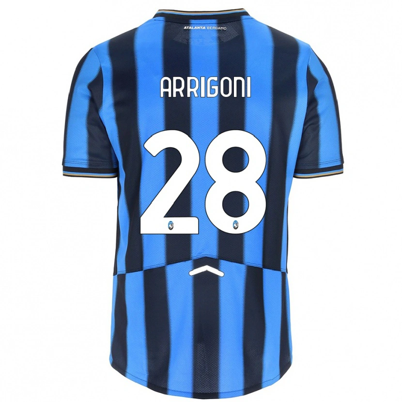 Danxen Kinderen Mattia Arrigoni #28 Hemelblauw Zwart Thuisshirt Thuistenue 2025/26 T-Shirt