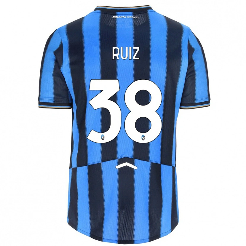 Danxen Kinderen Gerard Ruiz #38 Hemelblauw Zwart Thuisshirt Thuistenue 2025/26 T-Shirt