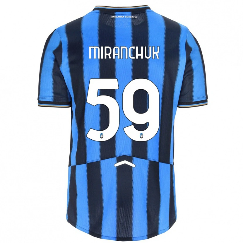 Danxen Kinderen Aleksey Miranchuk #59 Hemelblauw Zwart Thuisshirt Thuistenue 2025/26 T-Shirt