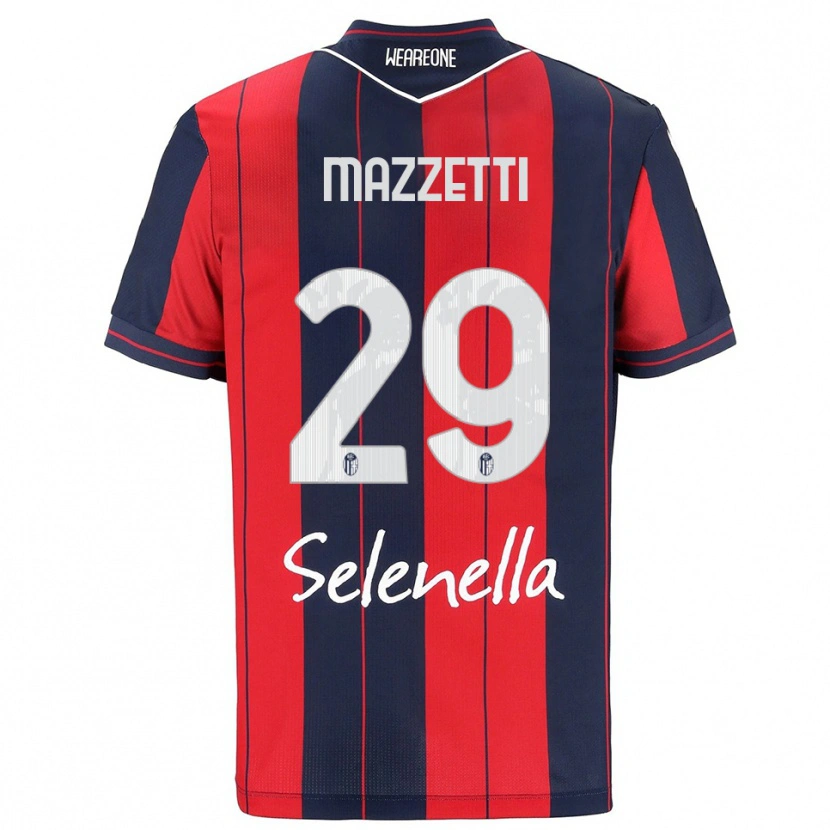 Danxen Kinderen Gabriele Mazzetti #29 Rood Marineblauw Thuisshirt Thuistenue 2025/26 T-Shirt
