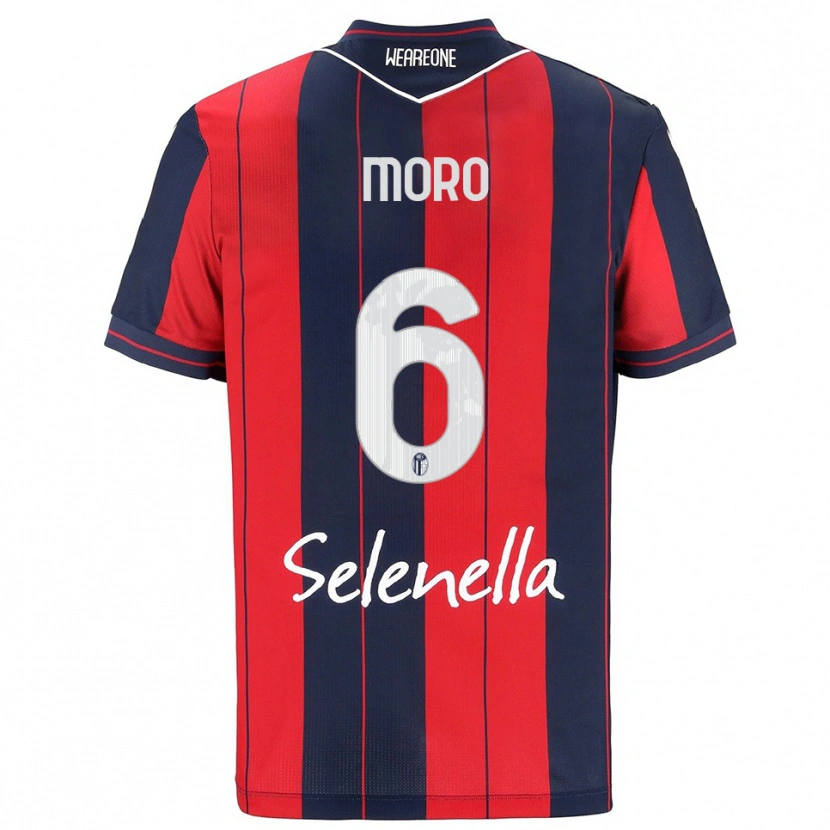 Danxen Kinderen Nikola Moro #6 Rood Marineblauw Thuisshirt Thuistenue 2025/26 T-Shirt