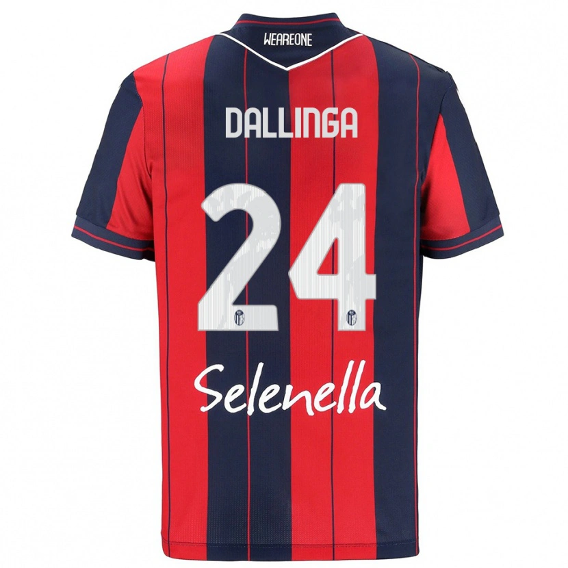 Danxen Kinderen Thijs Dallinga #24 Rood Marineblauw Thuisshirt Thuistenue 2025/26 T-Shirt